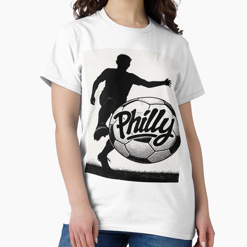 Philly Soccer Kick Graffiti Silhouette Design by PanfurWare-LLC