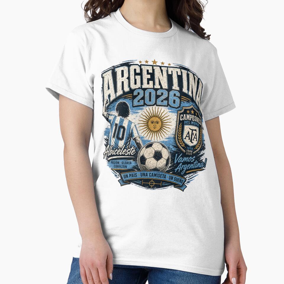 Argentina 2026 Football World Cup Champions Dream | Albiceleste Fan Shirt by rushaib