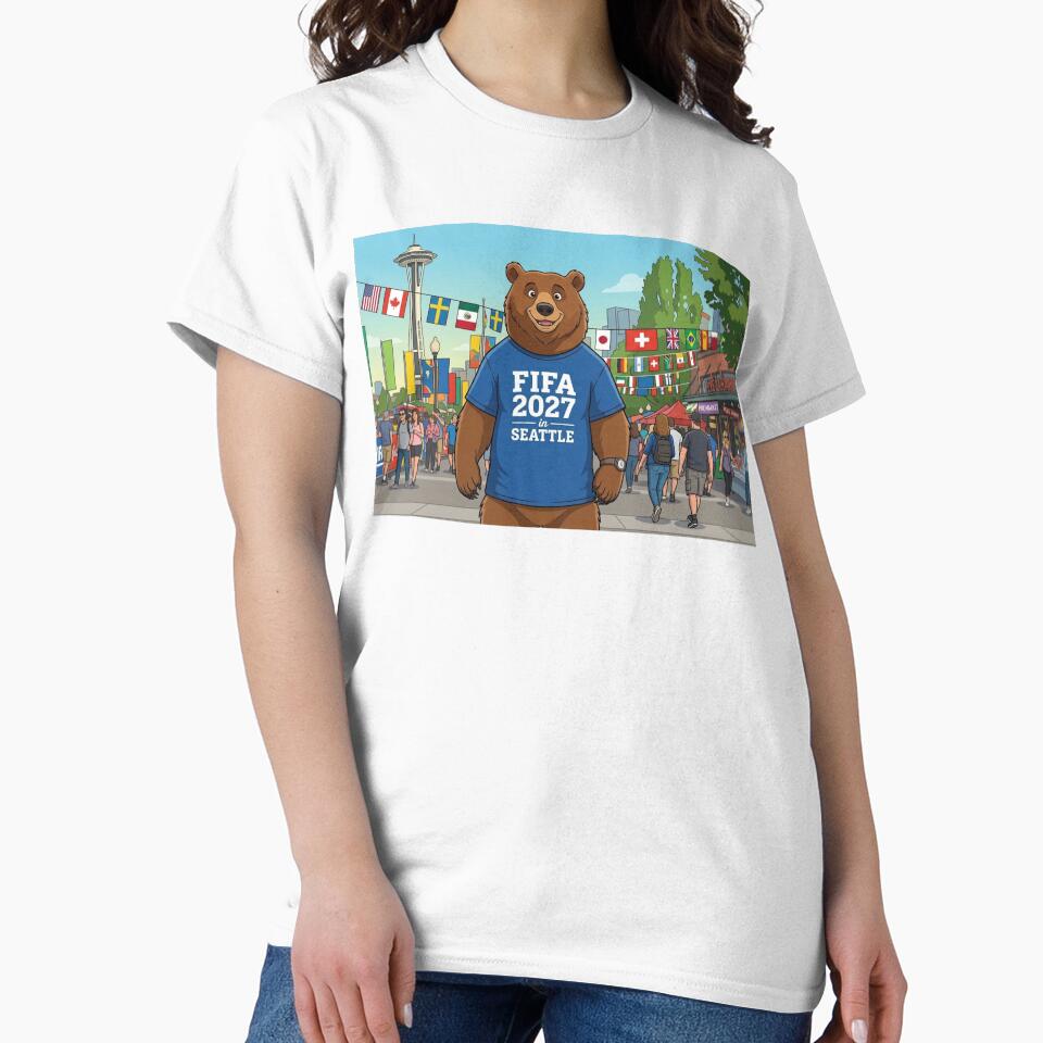 FIFA 2027 Seattle Soccer Bear – Fun Cartoon Mascot Illustration by AirCrayons27