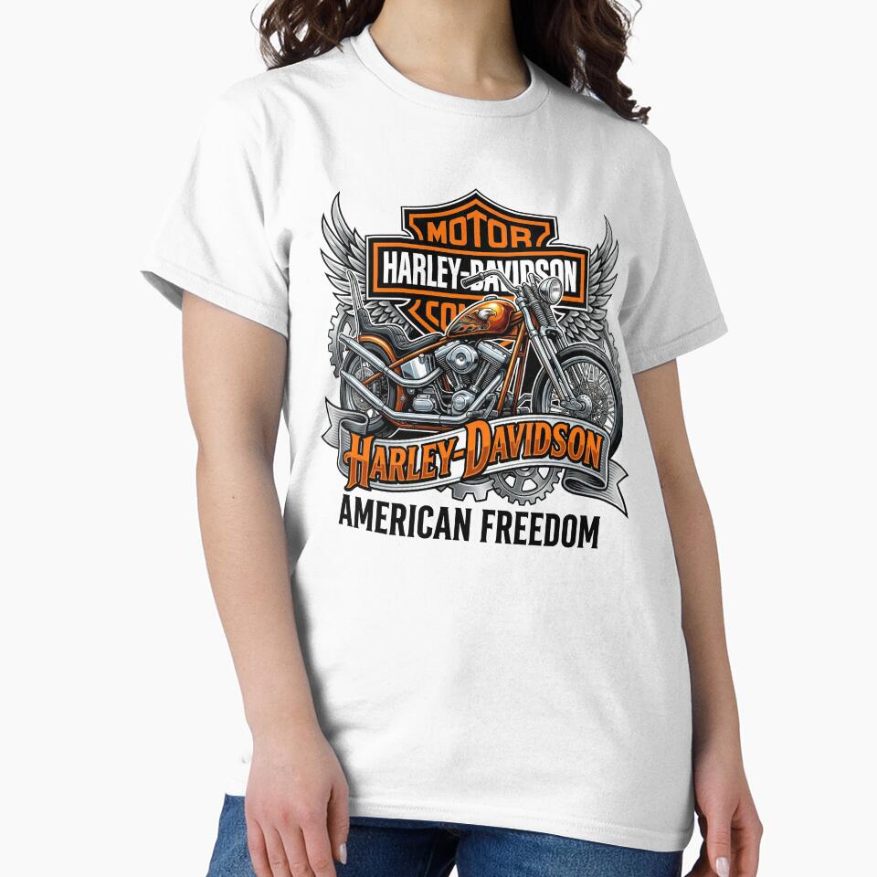 Harley Davidson Custom American Rider Motorcycle Illustration by enzoade