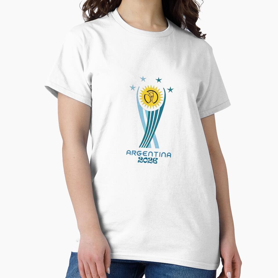 Argentina 2026 Football World Cup Emblem T-Shirt by SajolCanva