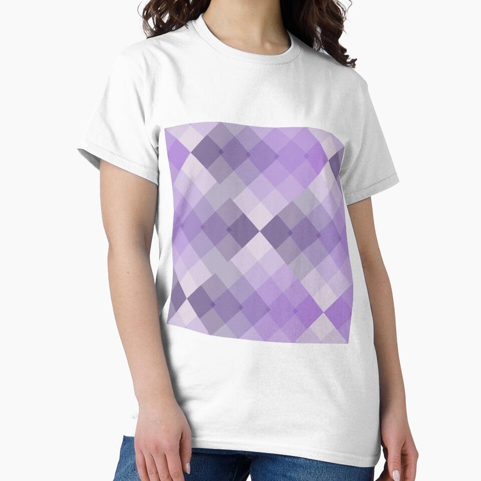 Multicolor Abstract Squares Pattern - Lilac Purple Gray Geometrical Shapes Pattern by silviaol