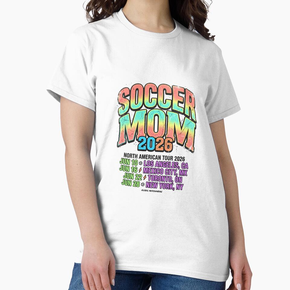 Soccer Mom 2026 Tour Cities North America Football by PictoVibe