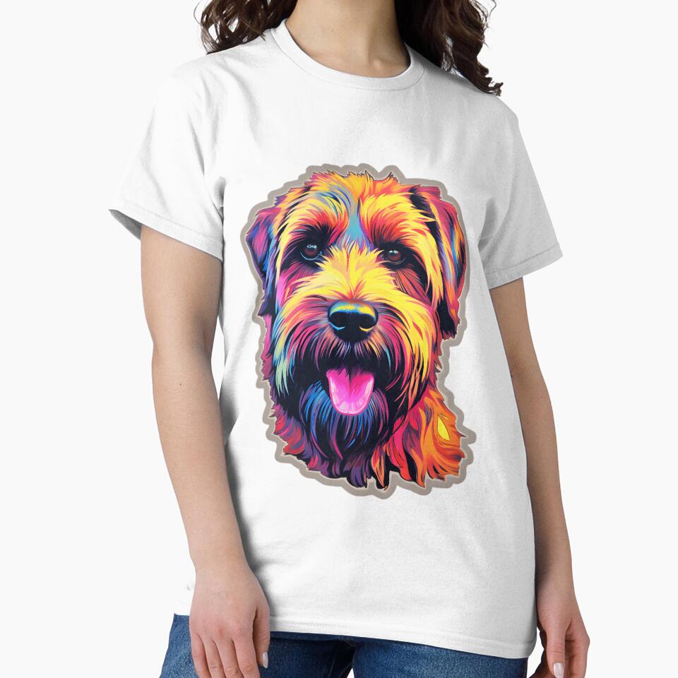 Soft-coated Wheaten Terrier Neon Design by CUTEDOGGIEZ