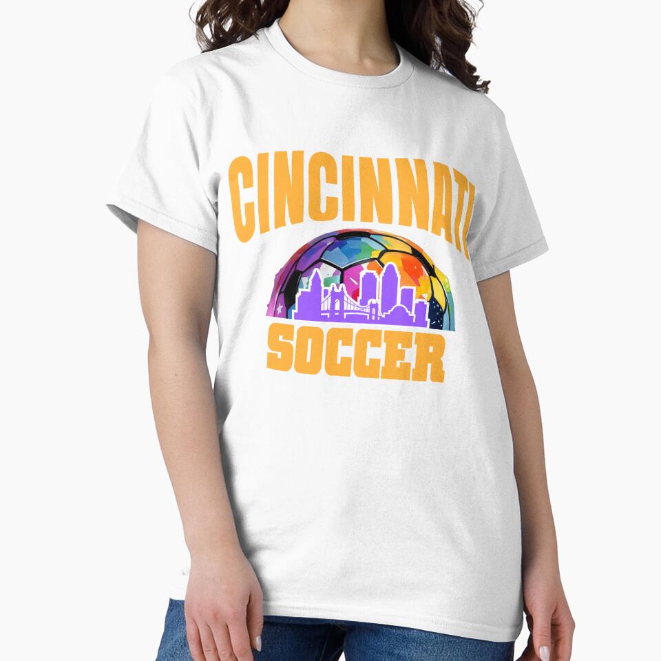 Cincinnati Soccer City Skyline Cool Cincy by Colorfulman