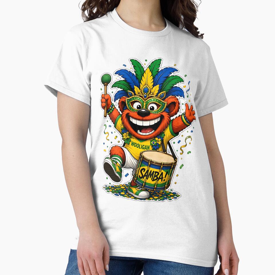 Brazil Samba Drummer Football Supporters by WabiSabiSjak