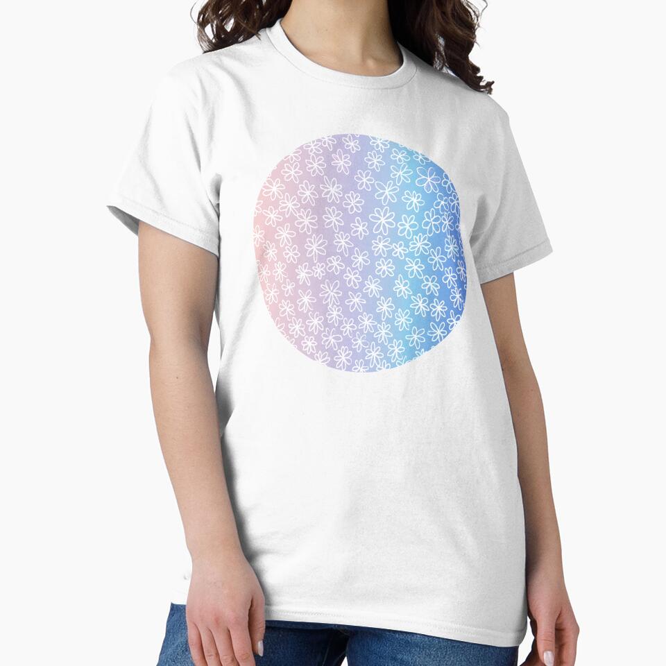 floral and glamour circle pattern | soft purple floral pattern by lausn