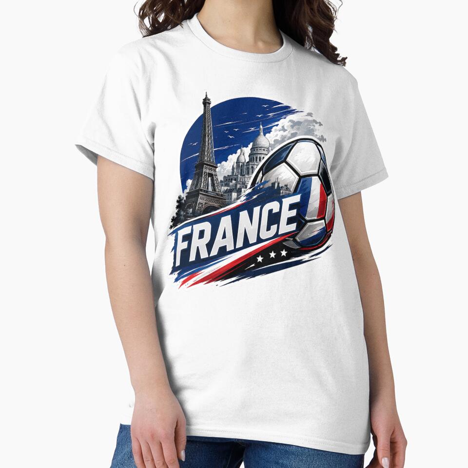 France Football Sticker for Fans Who Love Iconic Football Culture | Minimal Soccer Design by shlepyart