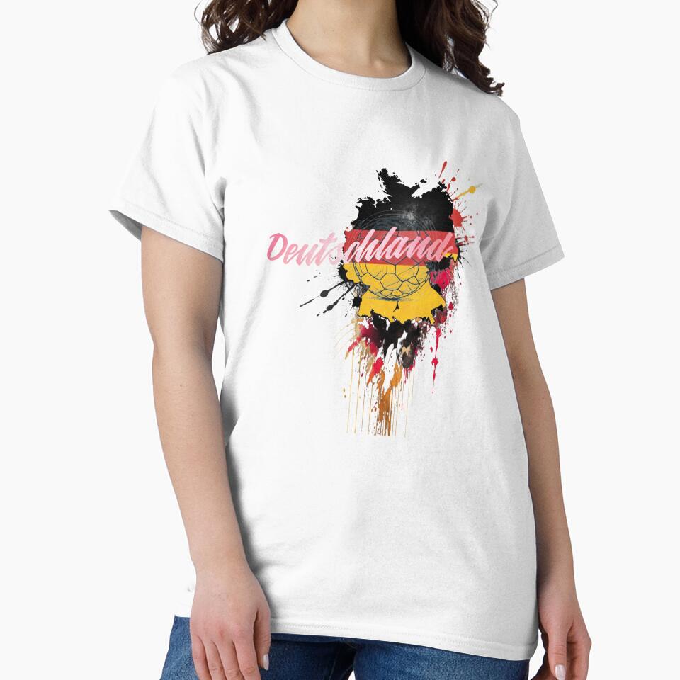 Germany silhouette black red gold with Germany lettering by Ecmoprints
