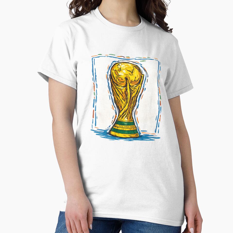World Cup Trophy Vintage Soccer Sketch by Oniyasha