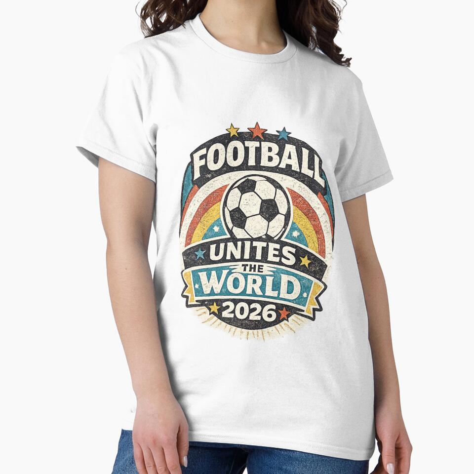 Football Unites The World 2026 | Retro Vintage Soccer Fan Design by ArthUpscale