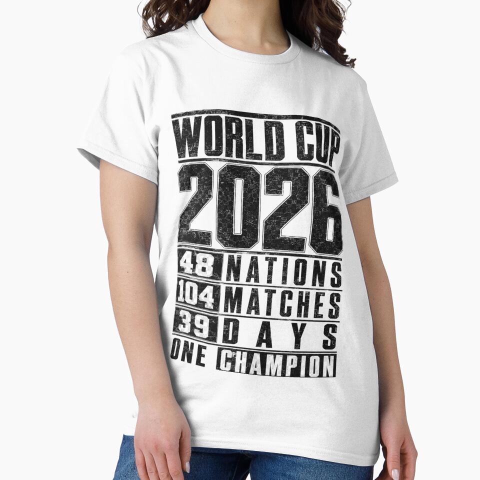 World Cup 2026 Vintage Football Statistics T-Shirt by ArthUpscale