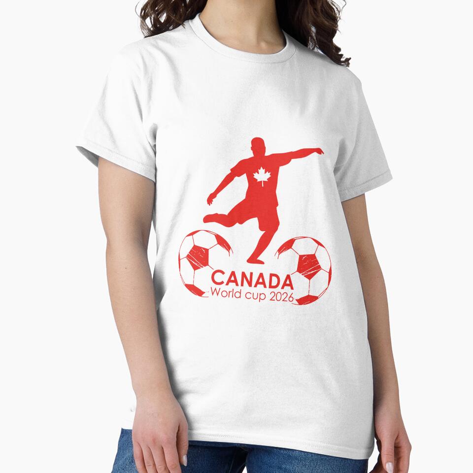Canada Soccer Player Silhouette & Baseballs World Cup 2026 by topprinting