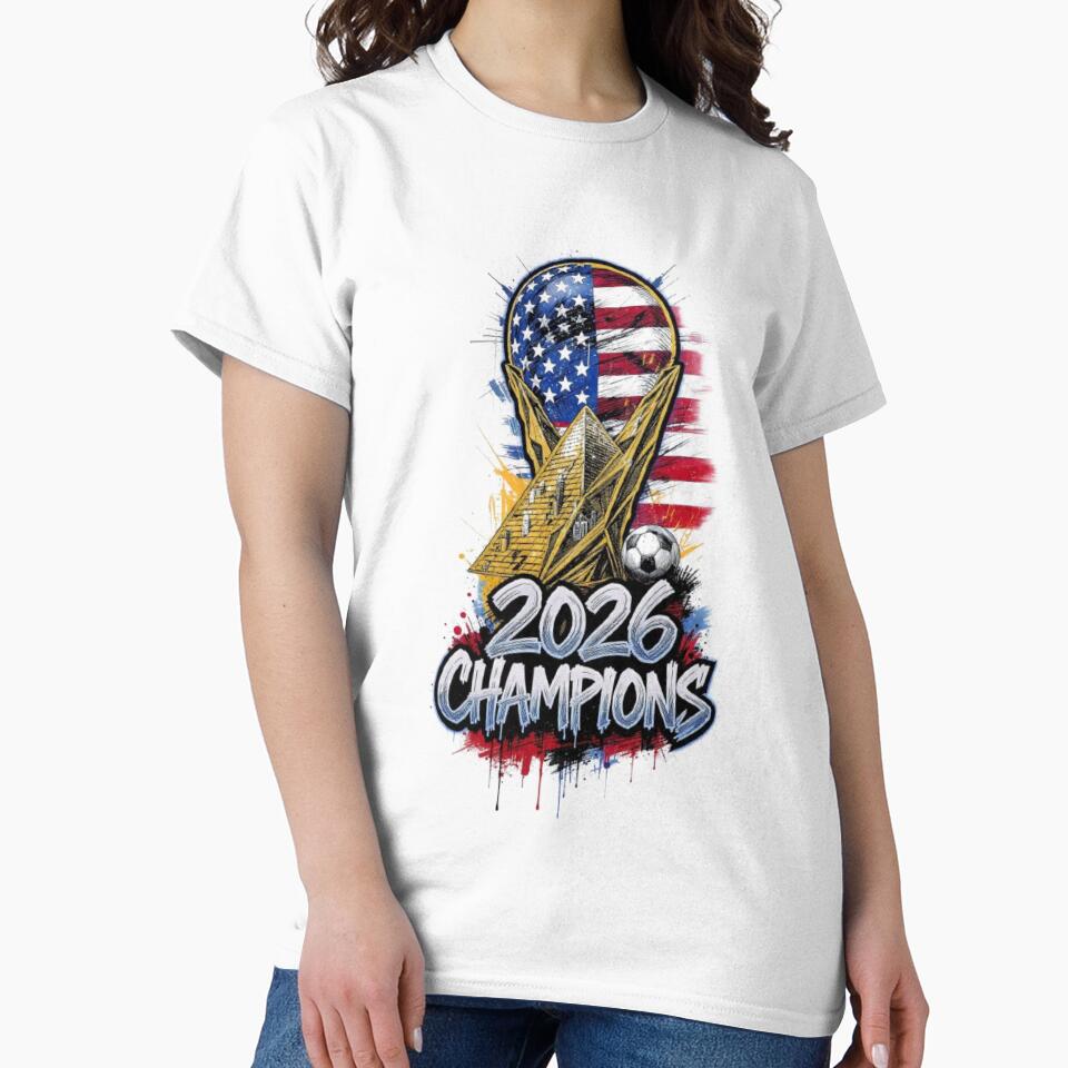 World Cup 2026 USA Egypt Soccer Champions Pyramid Skyline Design by BodaZZ