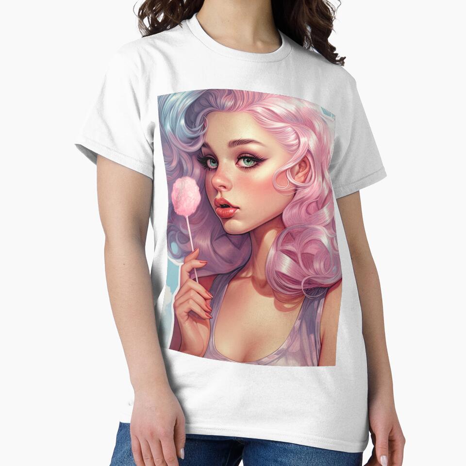 Girl holding cotton candy by abmkf