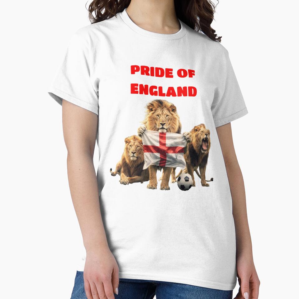 England Supporter Three Lions Shirt World Cup 2026 by Lola Style