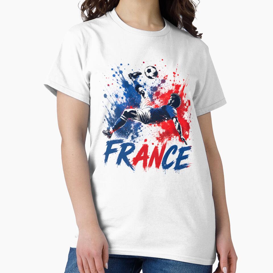 Les Bleus Spirit Soccer Shirt | Classic France Football Colors Tee | Fan Pride Gift by 3ac-Arts