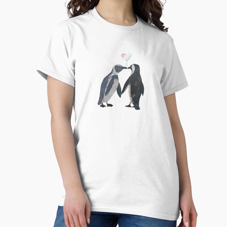 Collage Penguins in Love - Trans Flag by birchandbirdbk