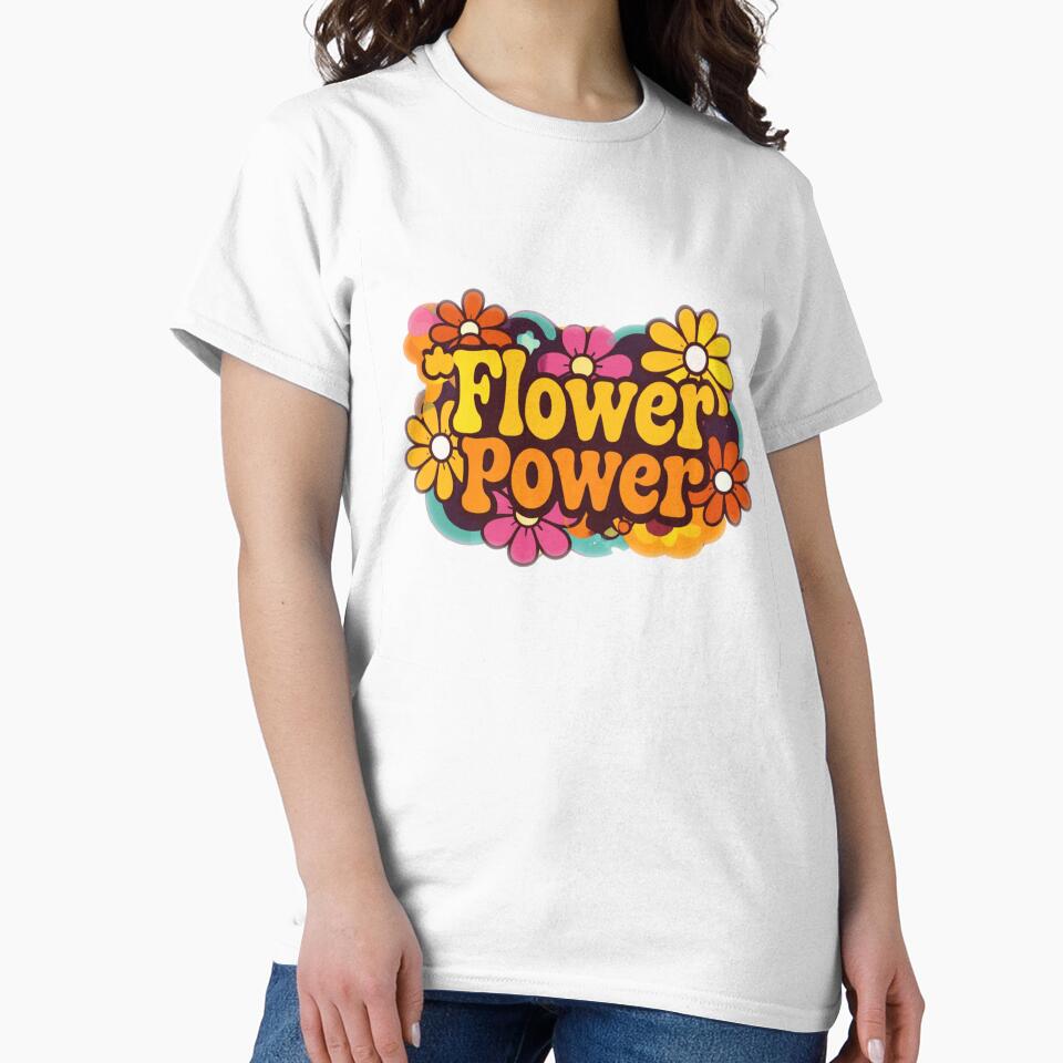 Retro  Flower Power 70s Illustration by CzipipitoStudio