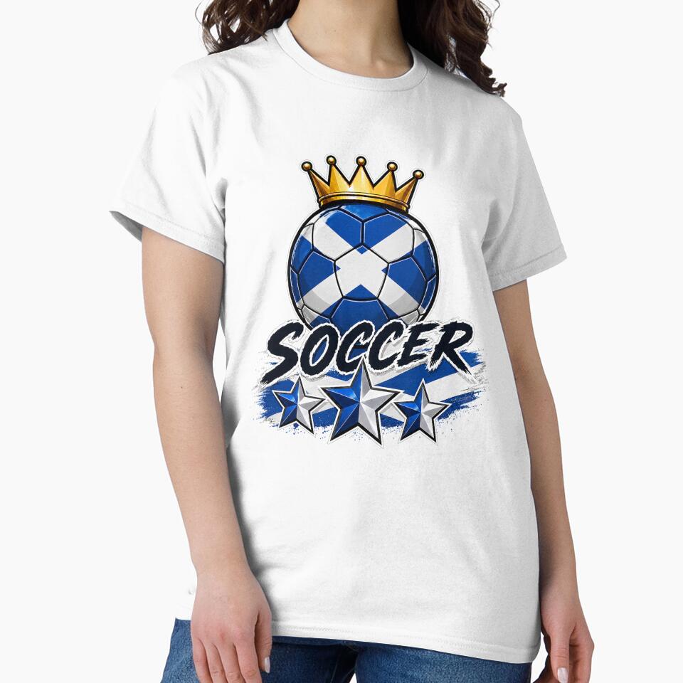 Vintage Scotland flag Crowned Soccer Ball by QuiteOrbit