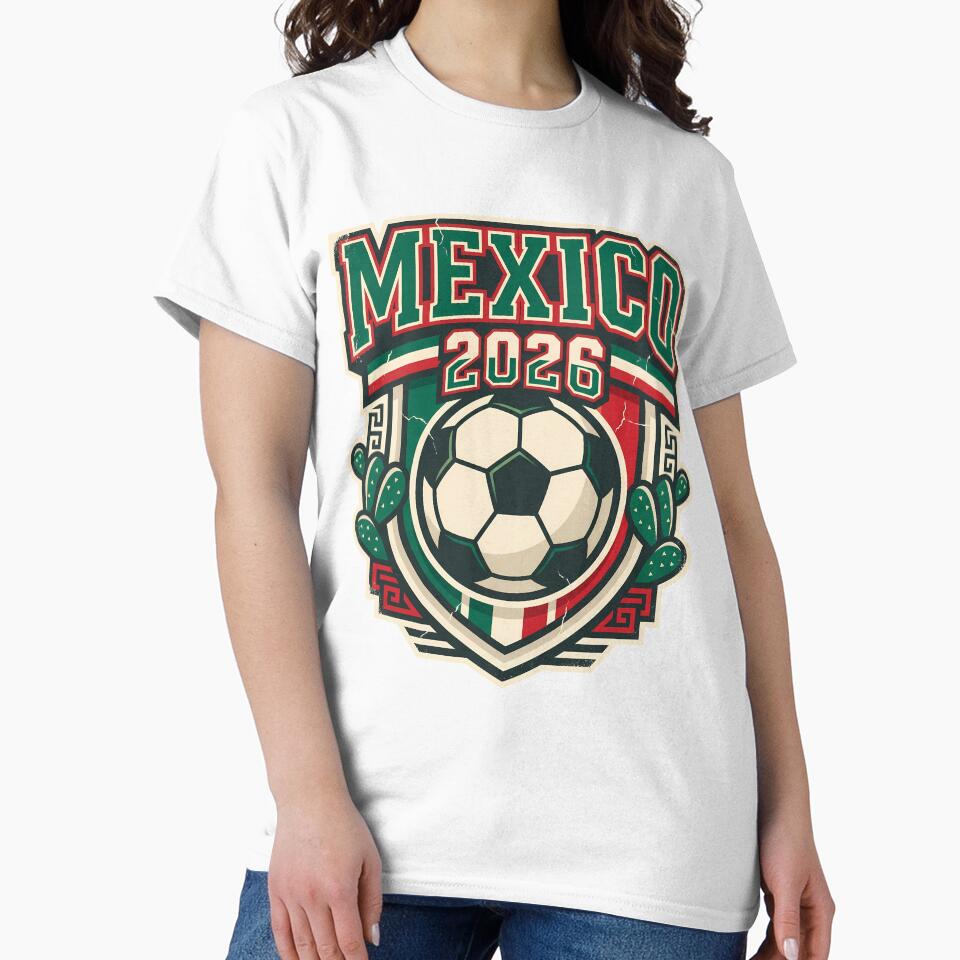 Mexico 2026 Retro Football Fan Crest by Saq2000