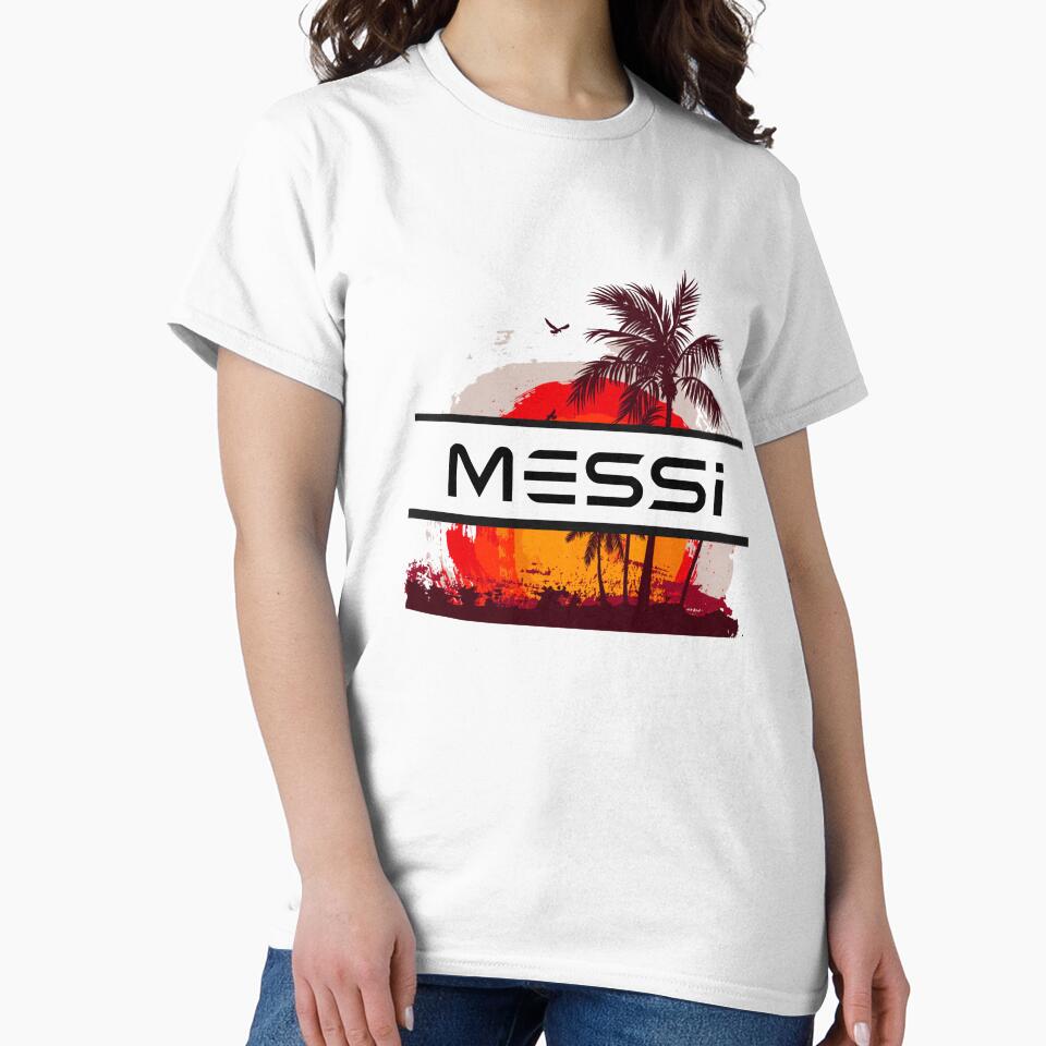 Messi with palm trees and sun by muta1993