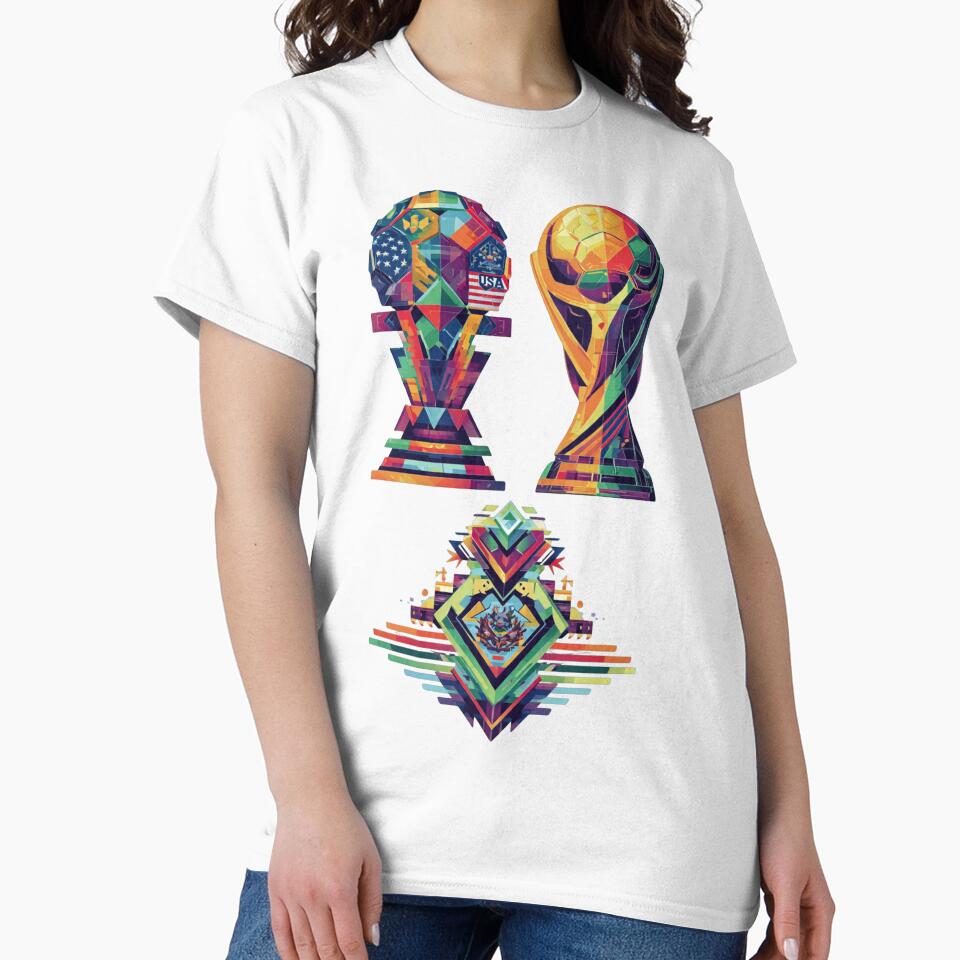 Mundial 26 Geometric Trophy Fan Design by QutteshopLM