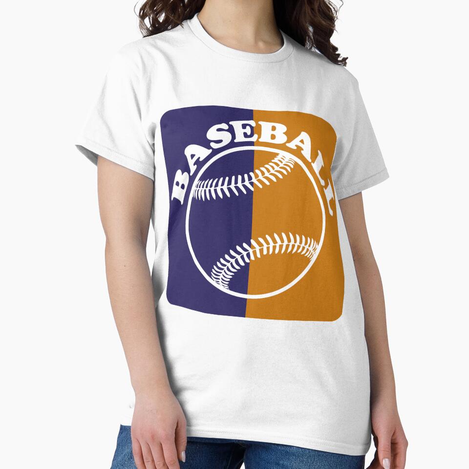 Baseball, fundo laranja e azul by GirlaineSQ