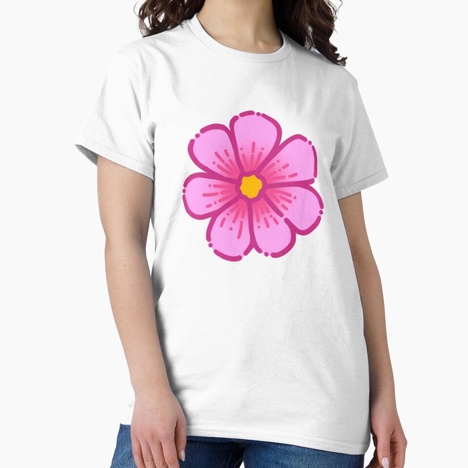 Pink Flower Simple Drawing by AveryZi