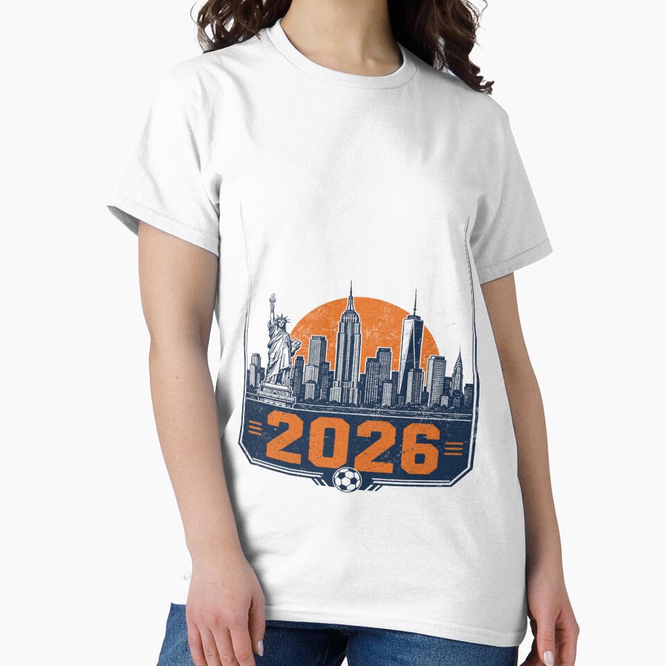 New York City 2026 | Vintage World Cup Skyline Graphic by ArthUpscale