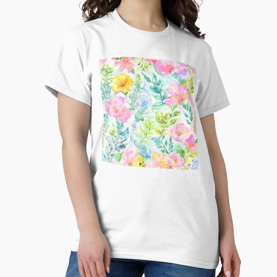 Soft Watercolor Botanical Floral Pattern by SeamPix