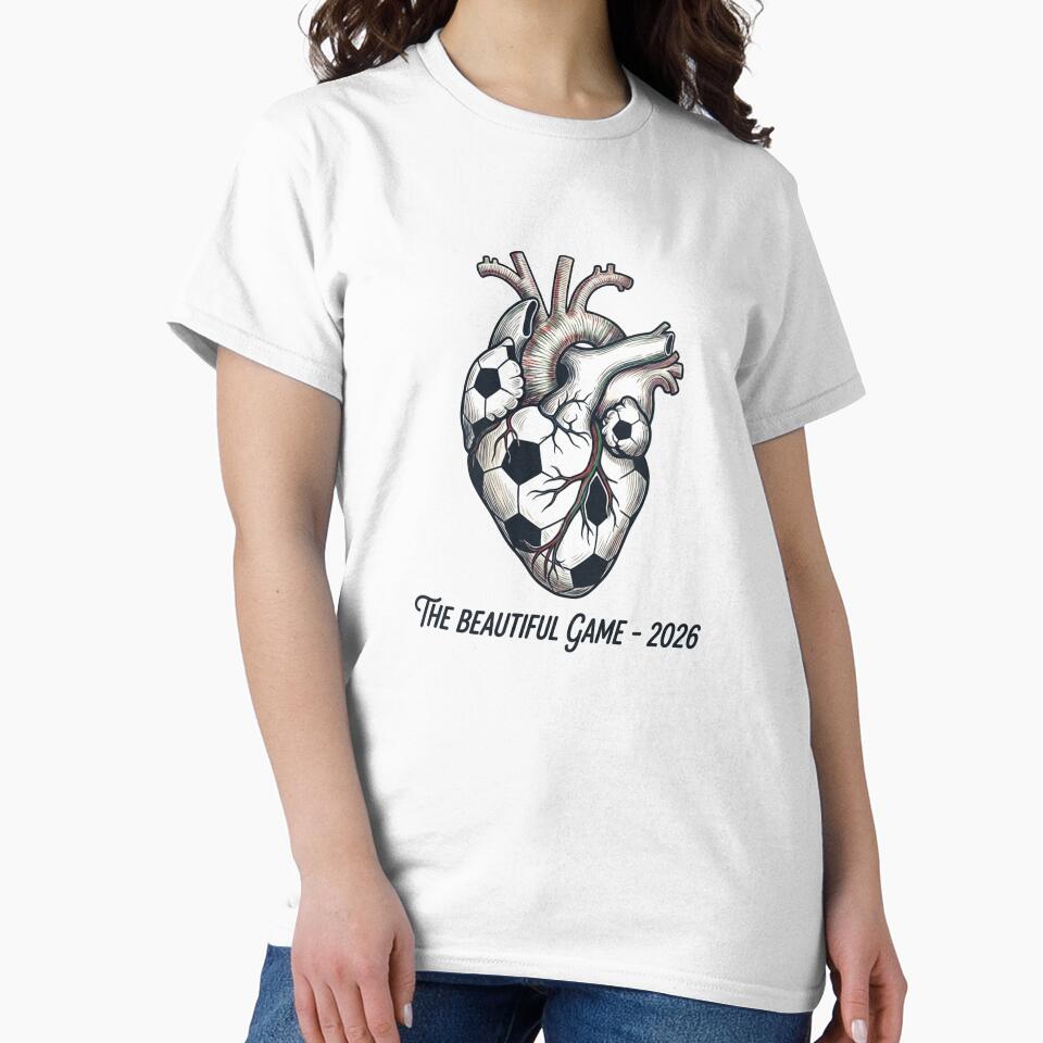Anatomical Soccer Heart Shirt, The Beautiful Game 2026 Tee, Soccer Lover Gift, Football Passion Graphic, Artistic Sports T-shirt by Zion by Carvalho
