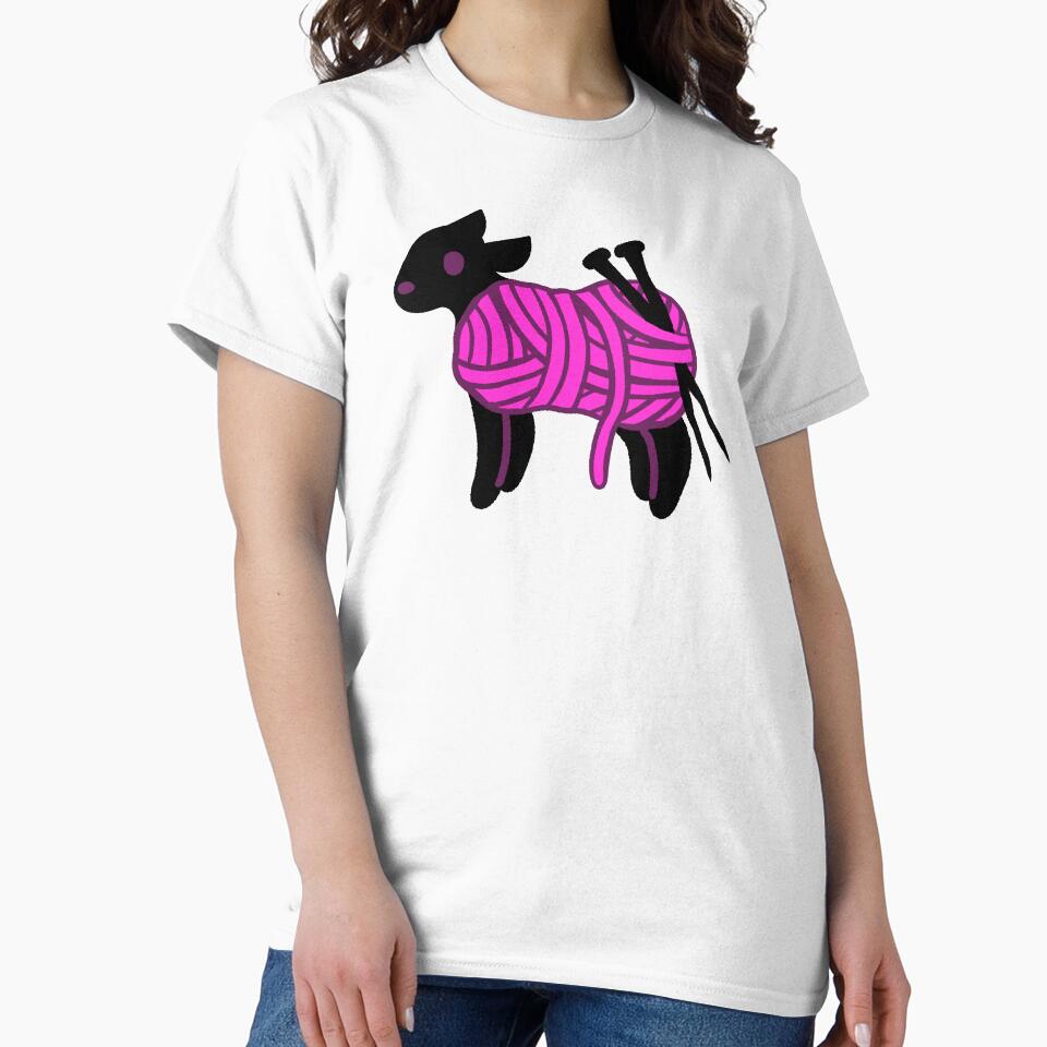 Pink Yarn Sheep by TheDangerGoose