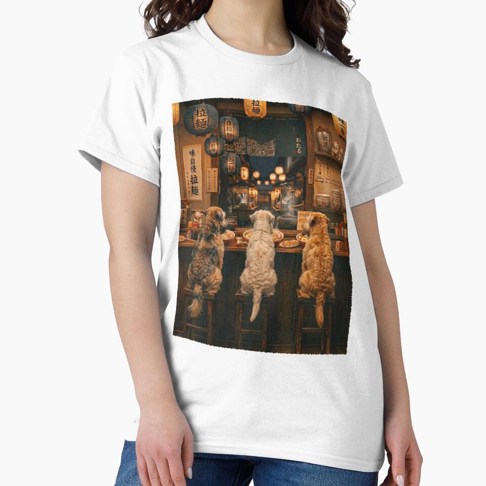 Japanese Soft Coated Wheaten Terrier Art Ramen Noodle Foodie Dog Lover by DoodleTortle