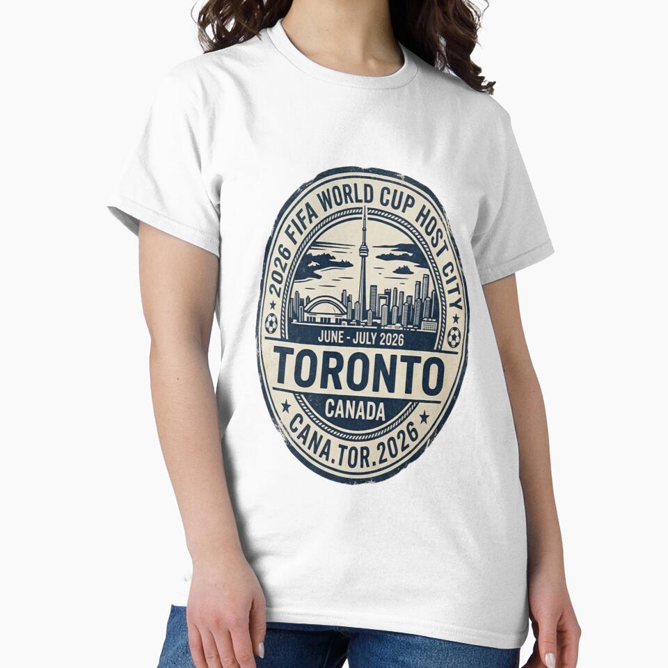 Toronto 2026 Host Vintage Stamp Soccer Tee Collection by CVelli382