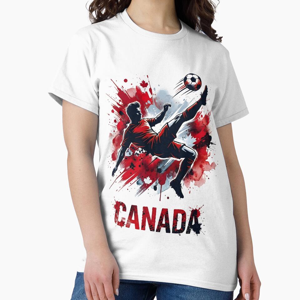 Les Rouges Spirit Soccer Shirt | Bold Canada Football Colors Tee | Fan Pride Gift by 3ac-Arts