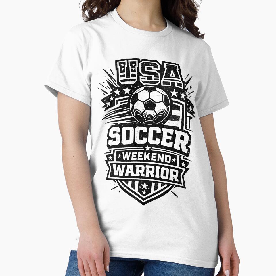 USA Soccer Weekend Warrior Patriotic Soccer Shirt by DREAMBURN™