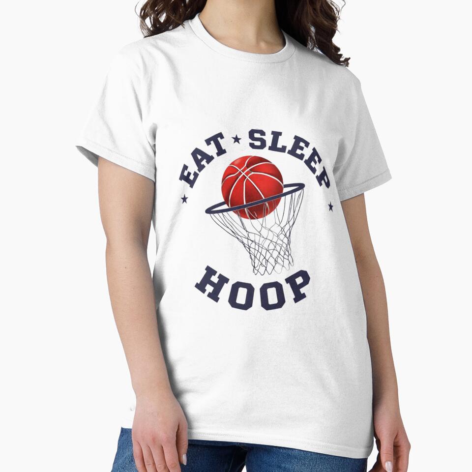 Eat Sleep Hoop Basketball Quote Design – Sports Lifestyle Graphic by IvannaMoroz