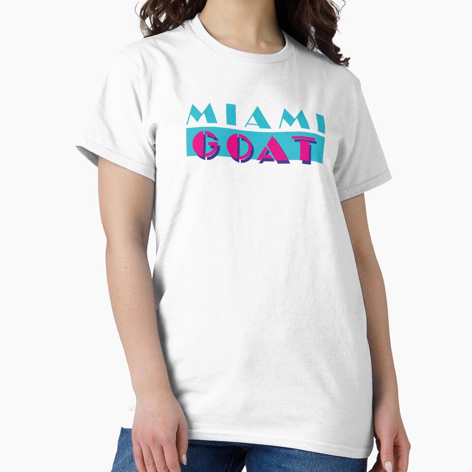 MIAMI GOAT (Miami Vice style retro logo) DARK (The goat is in Miami!) by frikybomb