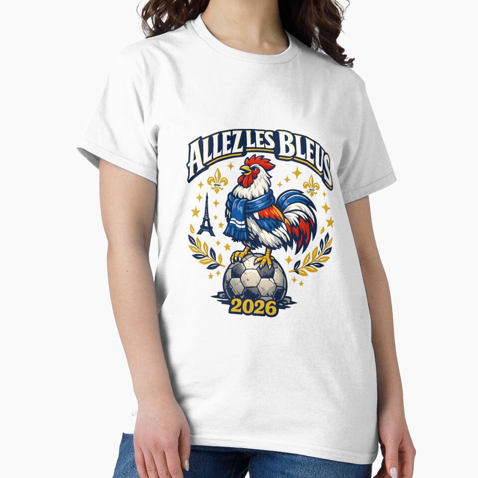 French Rooster Football 2026 Vintage T-Shirt by Drofted