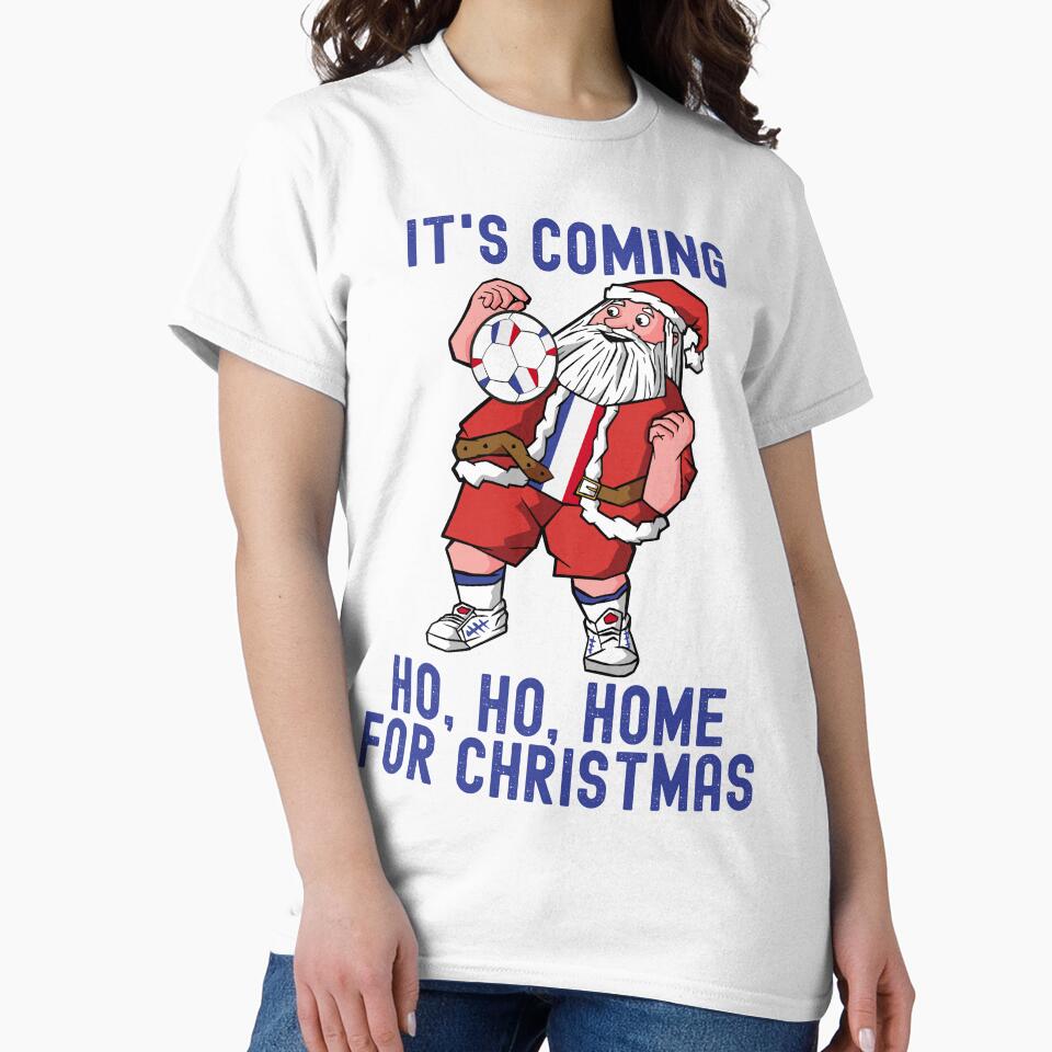 It's Coming Ho, Ho, Home For Christmas France Flag Kid Mens by pipsmerch