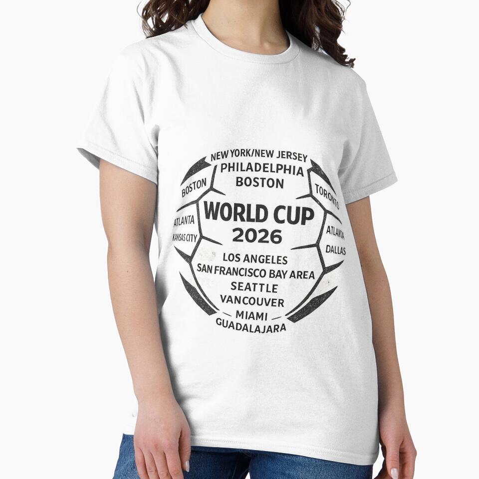 World Cup 2026 Host Cities Vintage Soccer Ball by ArthUpscale