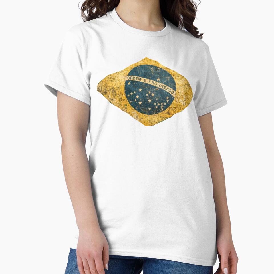 Vintage Brazil Flag Soccer Fan Design by Junior-Design