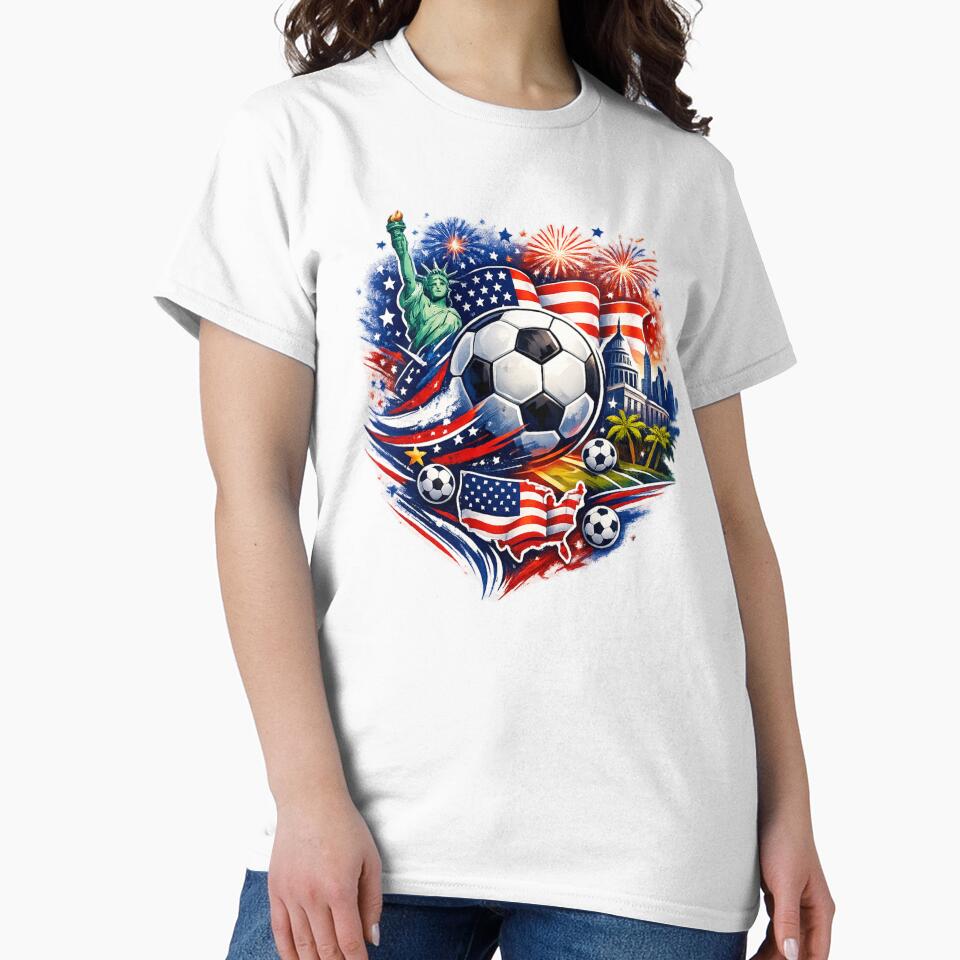 USA Soccer Festival 2026 – Patriotic Football Fan Design by Tender Flower Clothing
