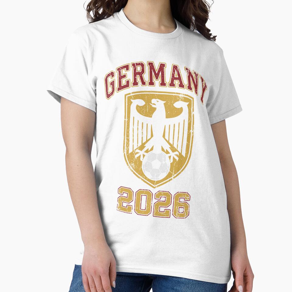 Vintage Germany 2026 Soccer Fan Eagle Crest by Imaginationbeyond