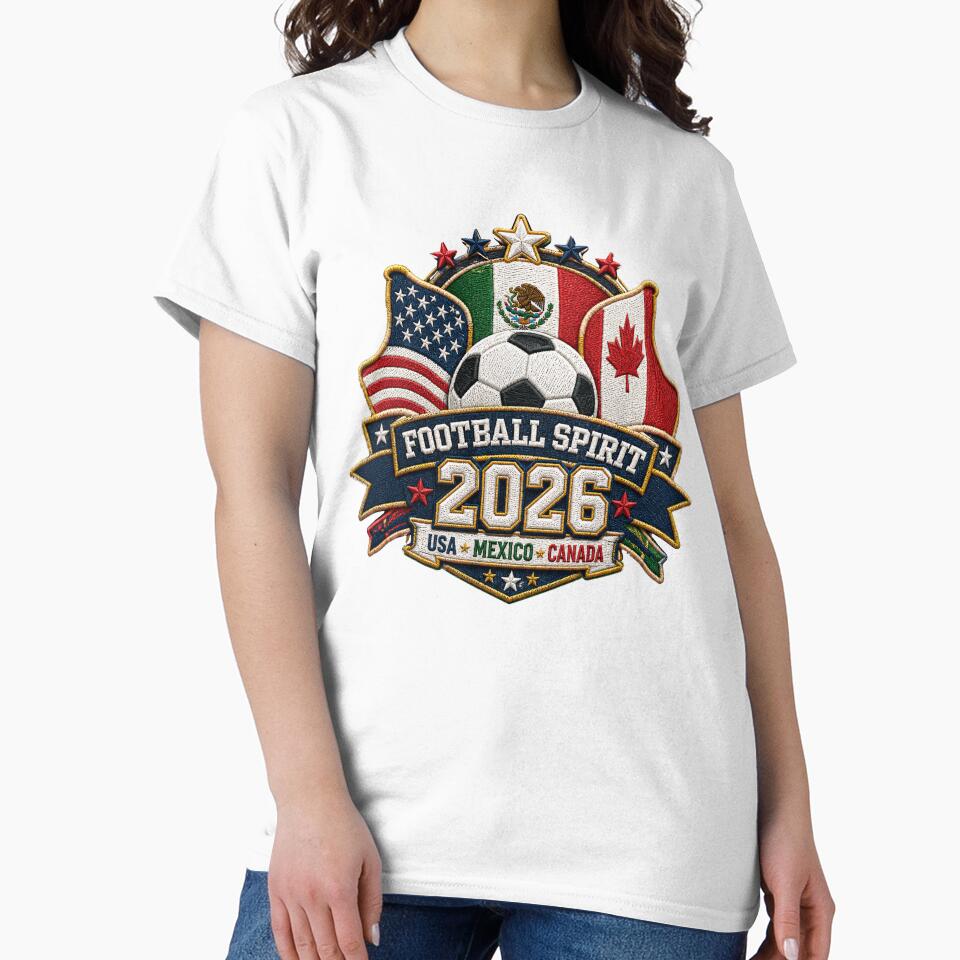 Football Spirit 2026 USA Mexico Canada Patch Design by emaga