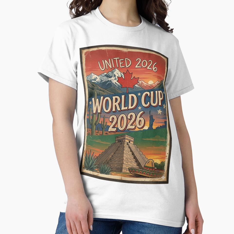 United 2026 World Cup – Vintage North America Soccer Poster by droidtech