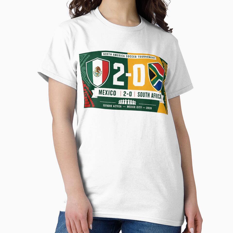 Mexico vs South Africa Soccer Tournament Art Deco by BrickByDream