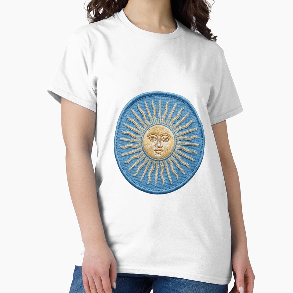 Embroidered Sun of May Patch - Argentina Football Crest Design by VisualStudio97