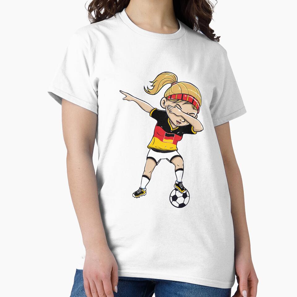 Dabbing Soccer Player Funny Germany Fan graphic girl by Pummli